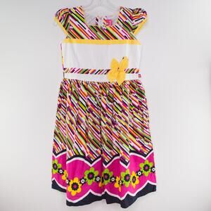 BARBIE Dress Girl's Size 10/12 Shrawanti Colorful Abstract Floral
